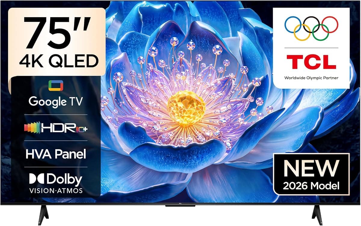 TCL 75 inç Akıllı TV 75T6D 4K Premium QLED Renkli Quantum Crystal HDR10+ Oyun Google TV · 75 inç