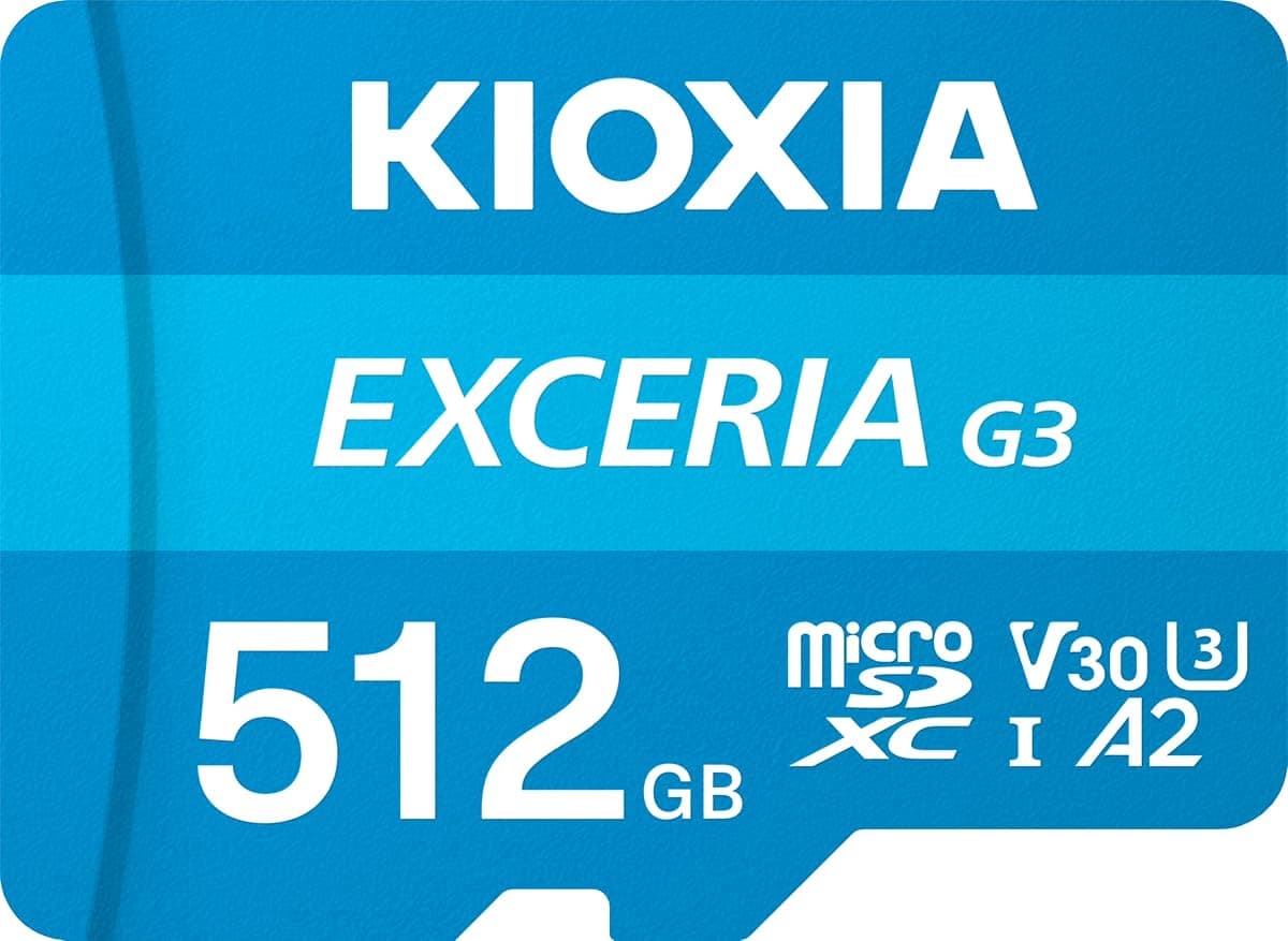 KIOXIA EXCERIA G3 512GB microSDXC Hafıza Kartı – UHS-I U3 V30 C10 A2 · 512 GB