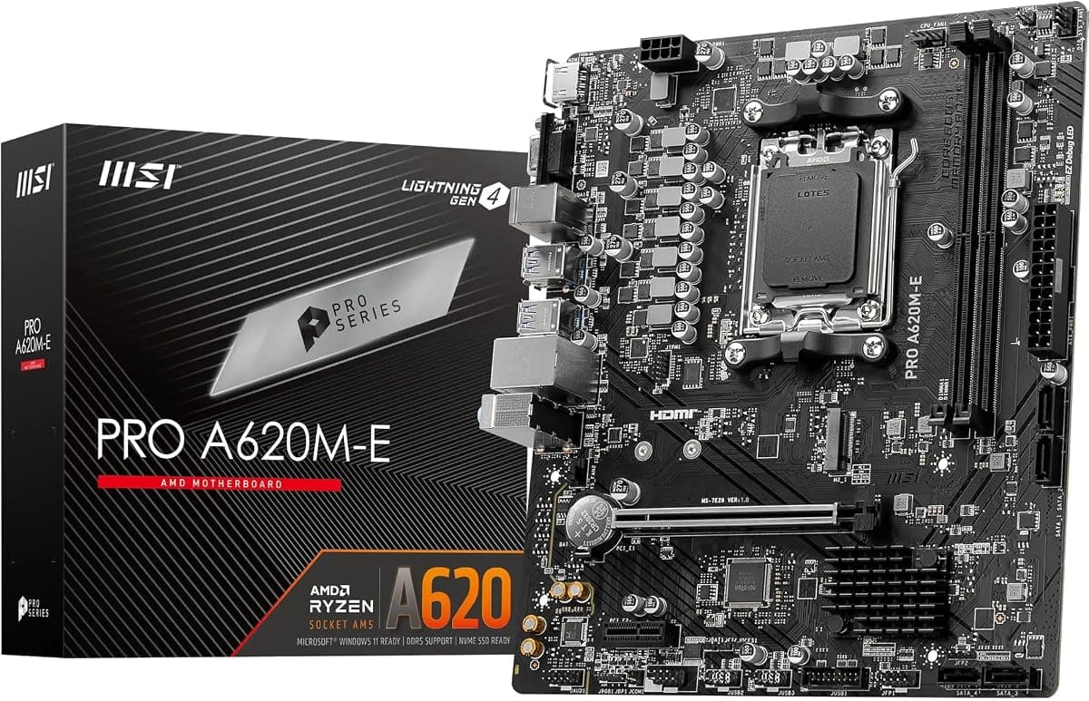 Msi Pro A620M-E AMD A620 AM5 Soket DDR5 6000(OC) MHz mATX Anakart