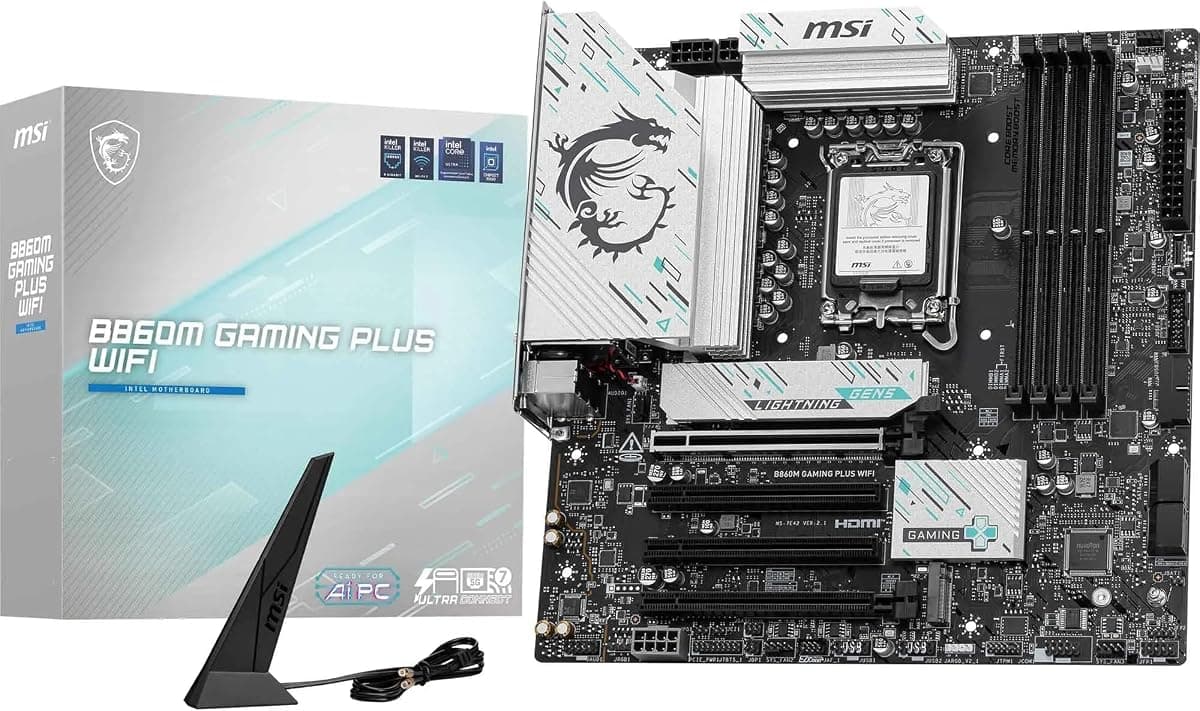 MSI B860M GAMING PLUS WIFI SOKET 1851 DDR5 8600MHZ(OC) 3xM.2 1x TB4 HDMI DISPLAY 5G LAN WIFI 7 mATX