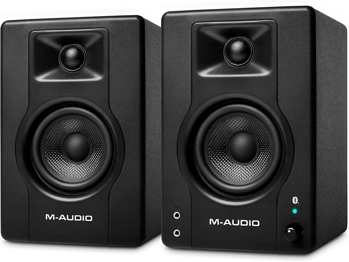 M-AUDIO BX4BT 4.5" Bluetooth Stüdyo Monitör Çifti | Kayıt, Düzenleme, Multimedya için Kablosuz Bluetooth PC Hoparlörleri, Müzik Üretim Yazılım Paketi Dahil