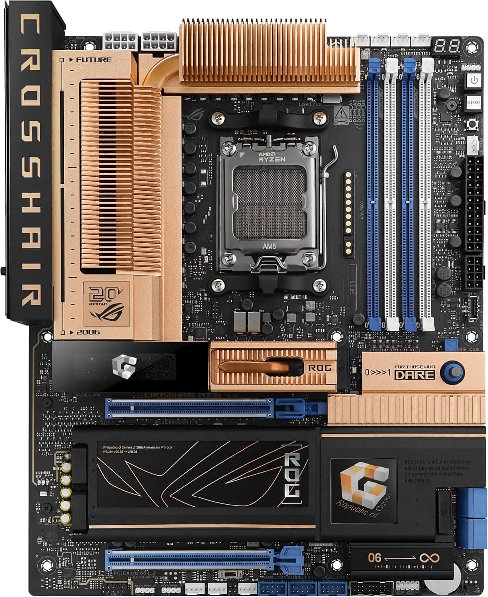 ASUS ROG CROSSHAIR 2006 AMD X870E AM5 DDR5 9600+(OC) MHz WiFi7 Gaming (Oyuncu) Anakart