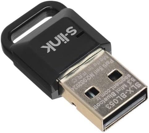 S-link SLX-BL053 Bluetooth 5.3 Alıcı, Mini Dongle USB Adaptör, Win7/8/10/11 Tak Çalıştır, Çoklu Cihaz Bağlama (PC İçindir)